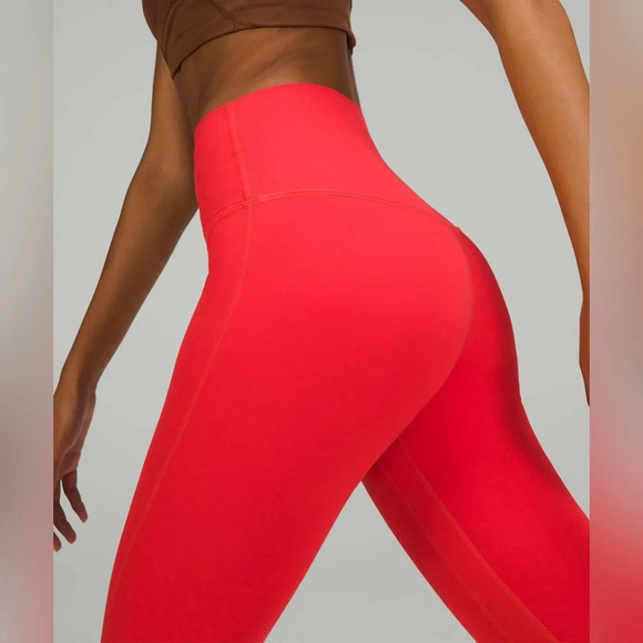 Lululemon Align High-Rise Pant 28” in Carnation Red Double Lined Size 14 - Picture 3 of 11